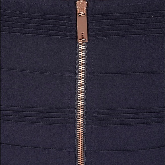 NWT Ted Baker Inan Bardot Midi Dress Dark Blue - Picture 5 of 6